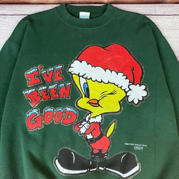Vintage 1994 Tweety Bird Looney Tunes Cartoon Crewneck - Picture 2 of 7